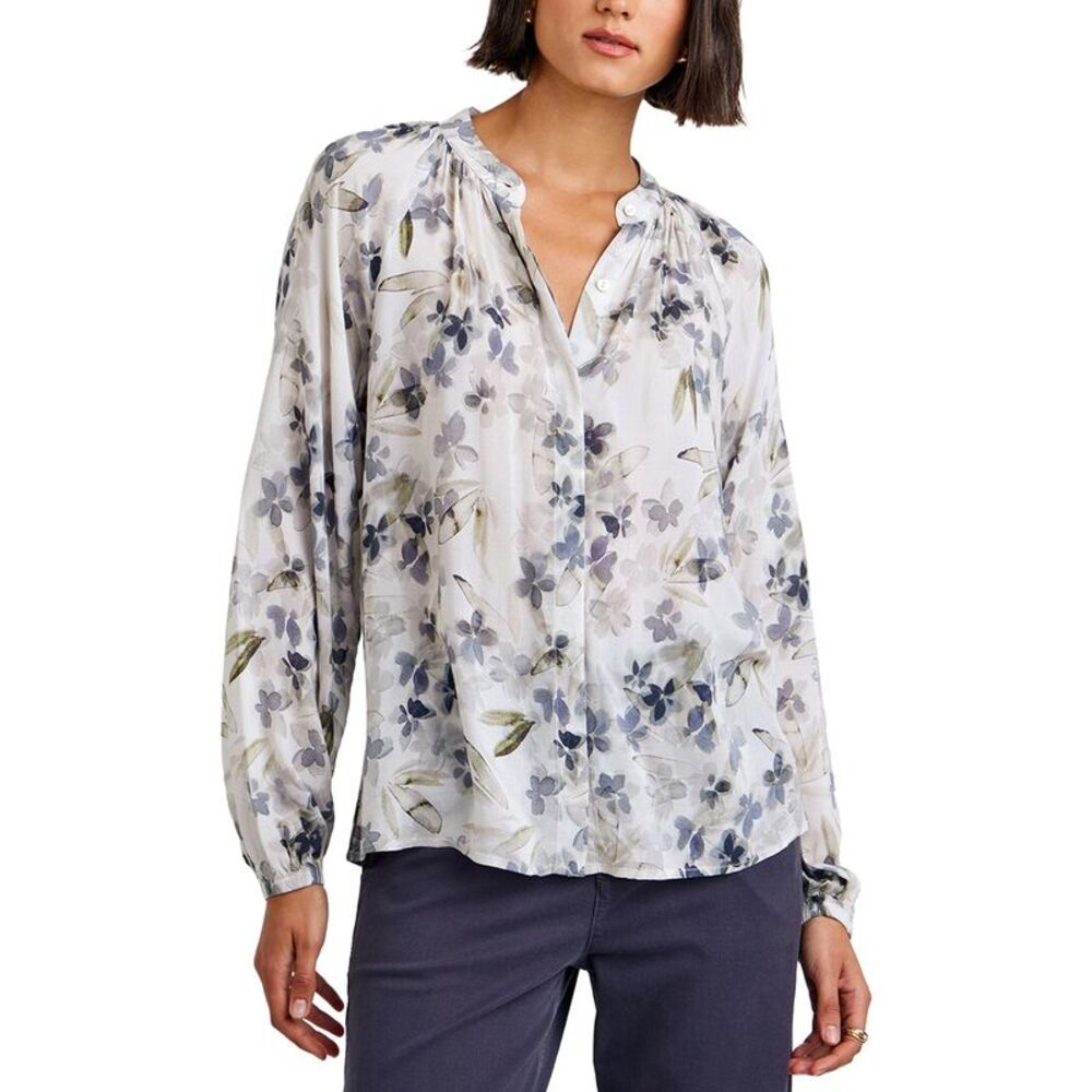 Bella Dahl Womens  Long Sleeve Shirred Raglan Shirt